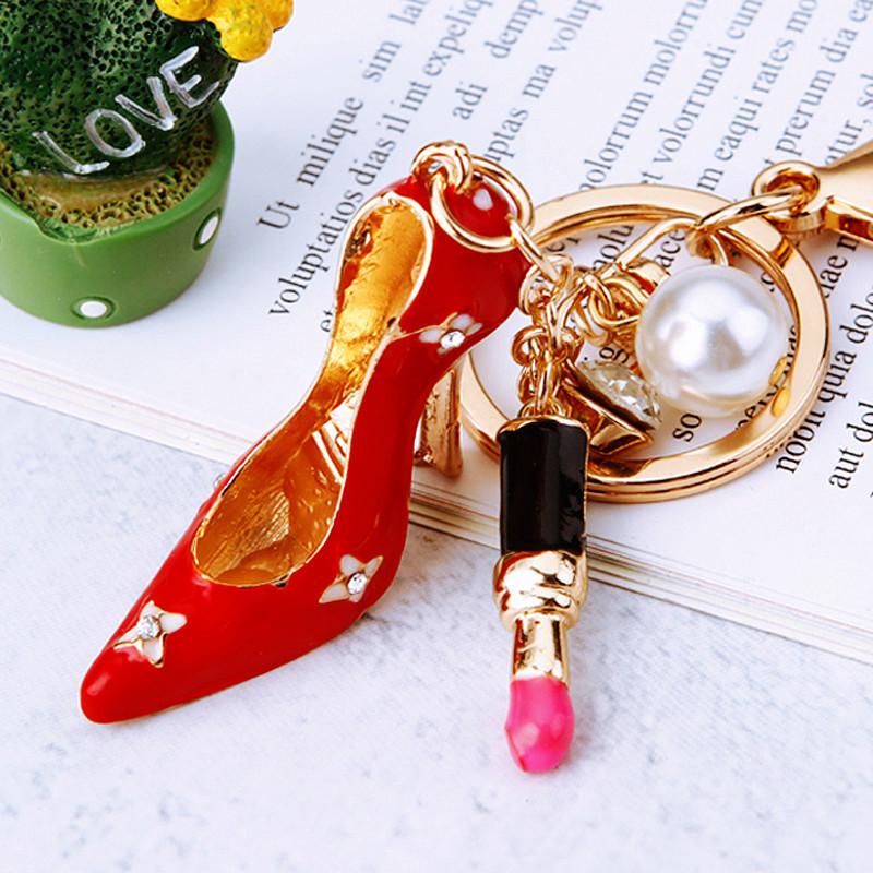 High Glamorous Heel Shoe Keychain Premium Metal Keyring Great For Holiday And Party Favors