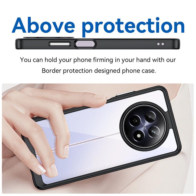 For Realme 13 5G Case Realme 13 5G Cover Funda Clear PC + TPU Shockproof Silicone Protective Phone Back Cover For Realme 13 5G
