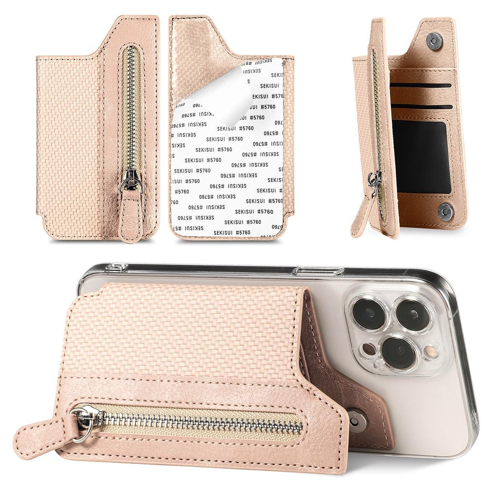 Phone Card Slot Holder Phone Holder Wallet Case Multifunctional Adhesive for Cell Phone IPhone Samsung Huawei Xiaomi Oppo Vivo