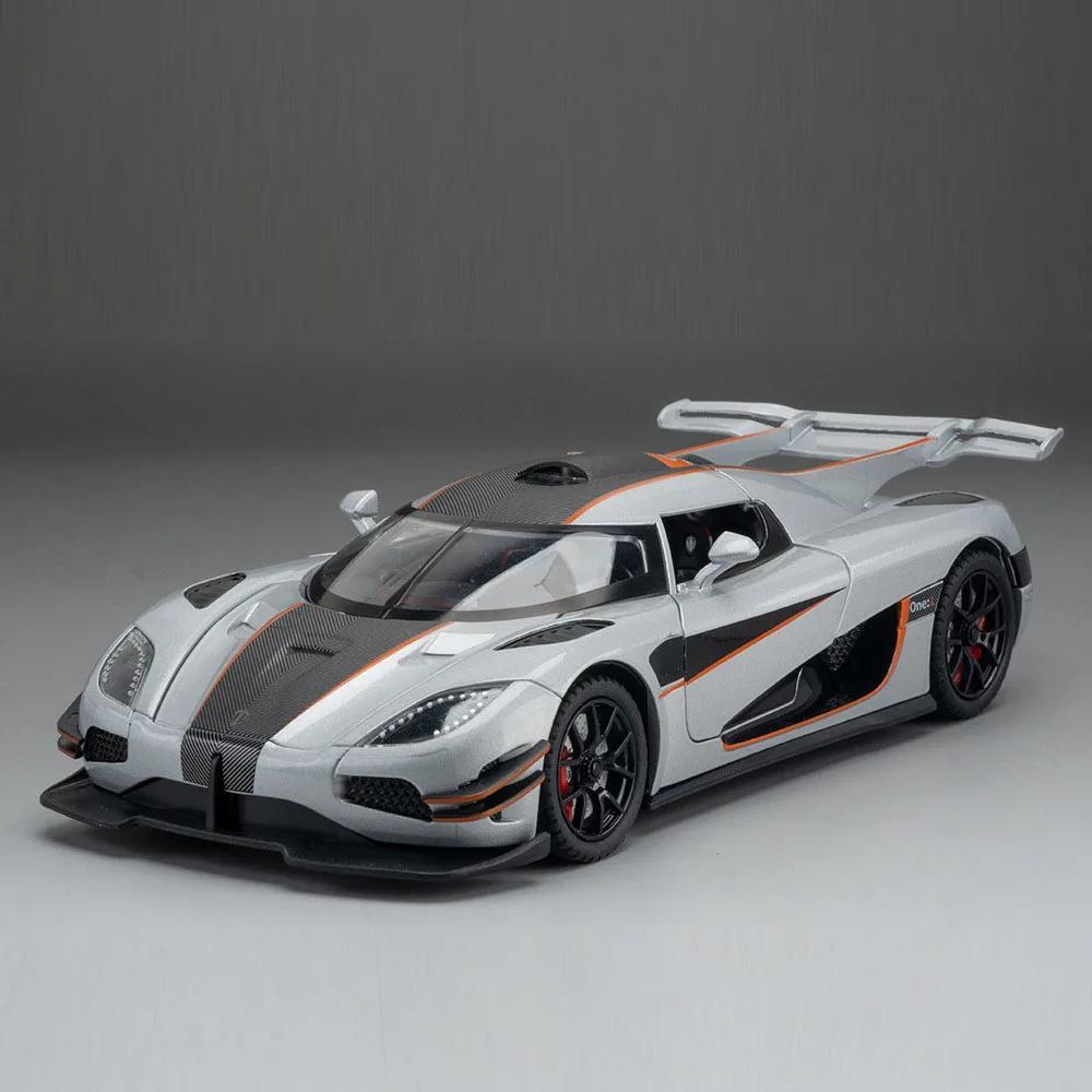 1:24 ONE-1 Miniature Toys Cars Alloy Diecast Models Pull Back Vehicles 4 Doors Opened Sports Car Toddler Toys For Kids Gifts