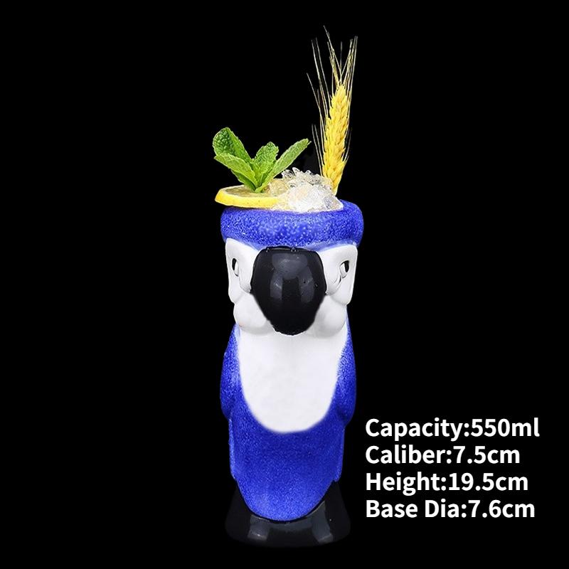 Tazza Tiki Tazze da Cocktail Hawaiane Tazza Divertente in Ceramica Creativa Tazze Tiki Tazza da Birra per Bevande Tazza da Vino Strumenti per Bar Regalo per Amici