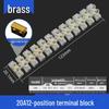 Beifute 12-Position Nylon Brass Terminal Block
