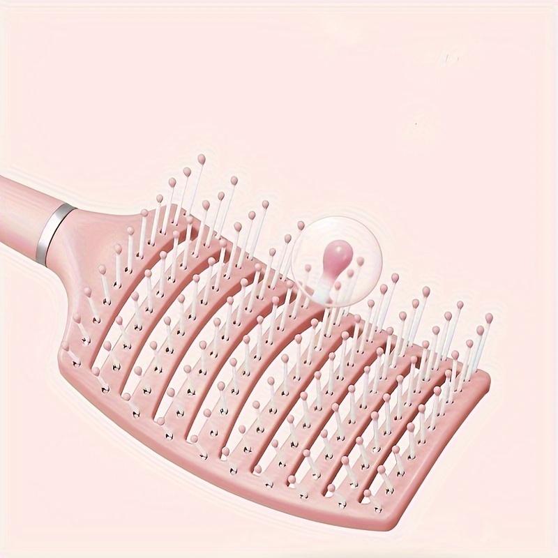 Professional Curved Vented Detangling Brush for Quick Blow-Dry & Styling - Ideal for All Hair Types Including Curly, Thick, Wavy, Fine, Long & Short