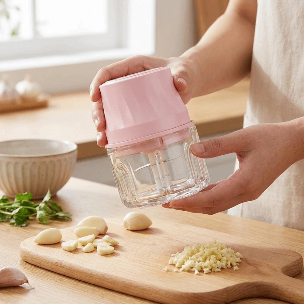 Kitchen Gadget Wireless Mini Meat Grinder Portable 350ml Baby Food Processor Detachable Handheld Garlic Crusher Camping