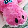 Indestructible Plush Dog Toy Soft Squeaky Chew Toy Stuffed Crocodile Puppy Teething Toy