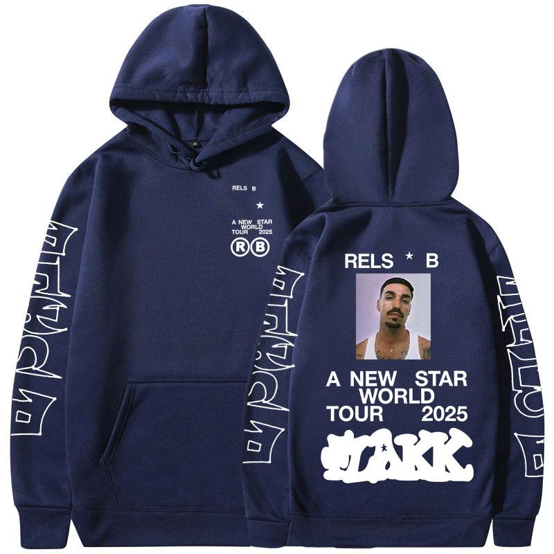 Rapper  Rels B A New Star World Tour  Hoodies Men Women Clothing Fashion Hip Hop Sweatshirts Oversized Long Sleeve Pullovers