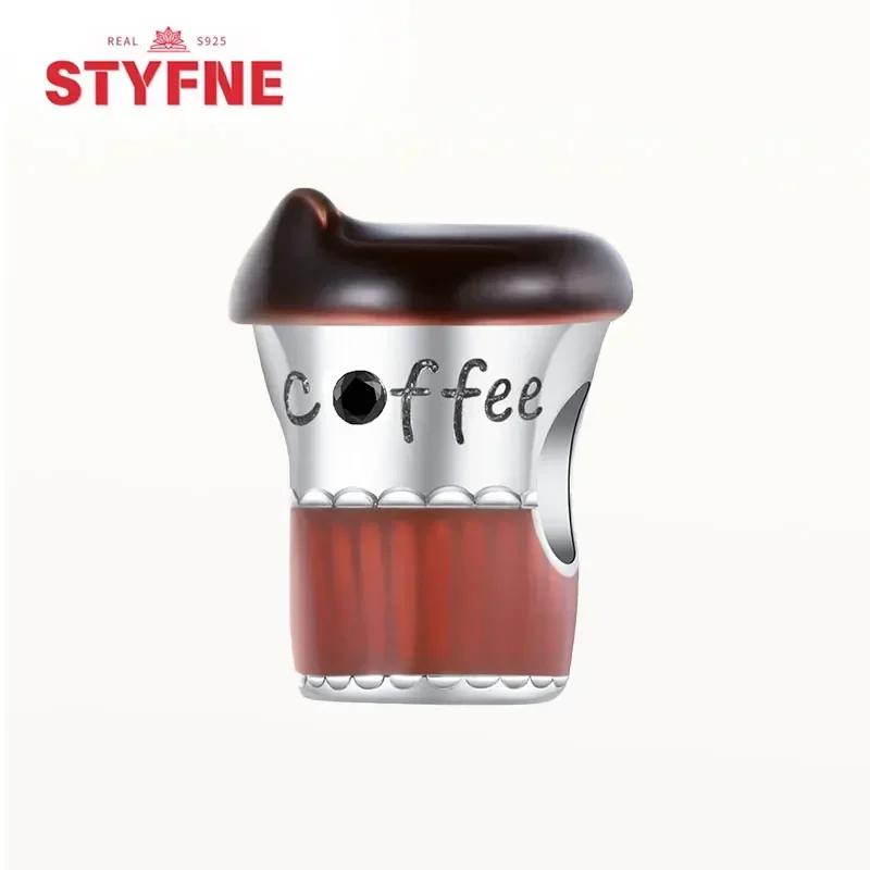 Coppermoe Paw Coffee Cup Beads Pendant Fit Charmscopper Original Bracelet For Women Fine Jewelry Diy Gifts