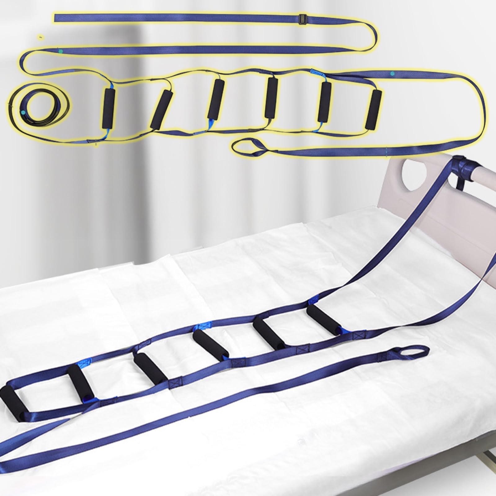 

Рубонарие Поручень для ухода, Помощь для стояния, Поддержка для кровати, 6 уровней (синий)