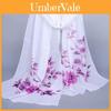 Elegant Women Flowers Printed Long Soft Chiffon Scarf Wrap Shawl For All Seasons