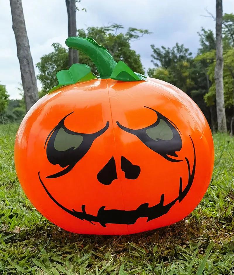 

Large Halloween Inflatable Pumpkin Ball PVC Hanging Ghost Balloon Halloween Party Bar Haunted House Outdoor Courtyard Decoration as shown