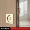 Square Pocket Door Lock Left and Right Sliding Door Lock Invisible Door Handle Bedroom Sliding Door Hook Lock Embedded Safety