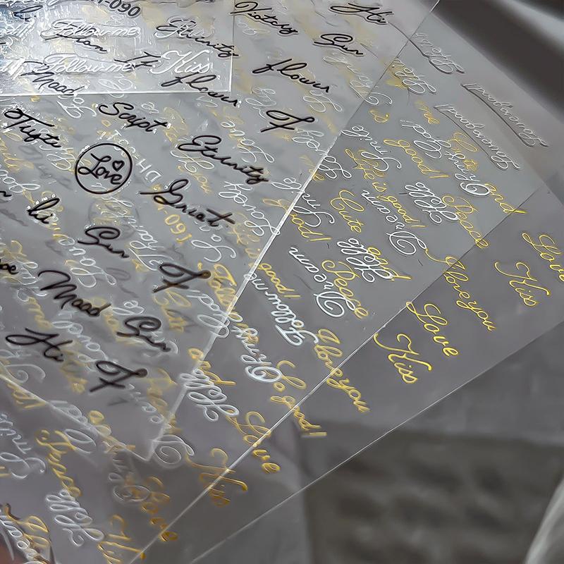 1Pcs Letter Nail Art Stickers 3D Adhesive Stickers Manicure Stickers Nail Decal Nail Decoration Nail Supplies Accessories