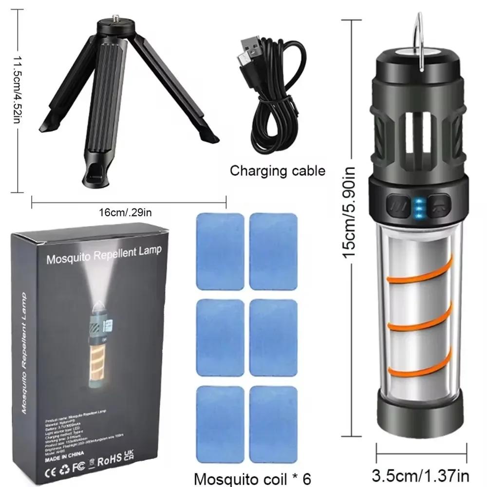 Folding Camping Light Powerful Flashlight Zoomable Lantern USB Rechargeable Camping Lantern Outdoor Tent Lamp with Stand Base