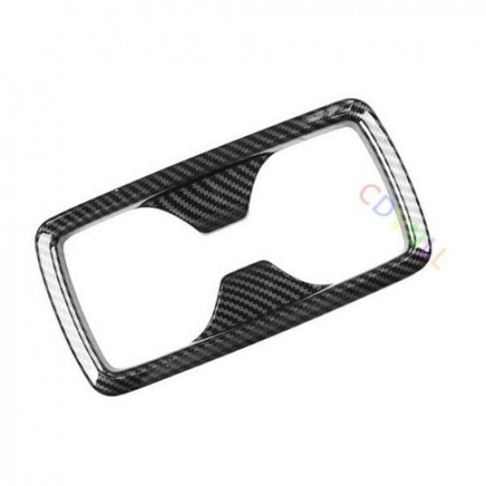 For Toyota RAV4 RAV-4 2019-2021 Carbon Rea Fiber Water Cup Holder Cover Trim