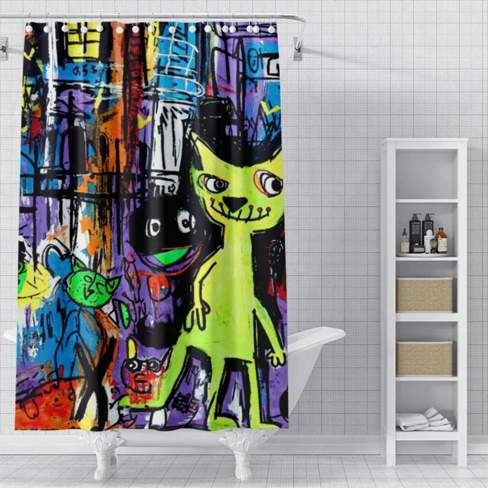 Home Shower Curtains for Bathroom Waterproof Fabric Modern Nordic Style Bathroom Curtains Shower Curtain