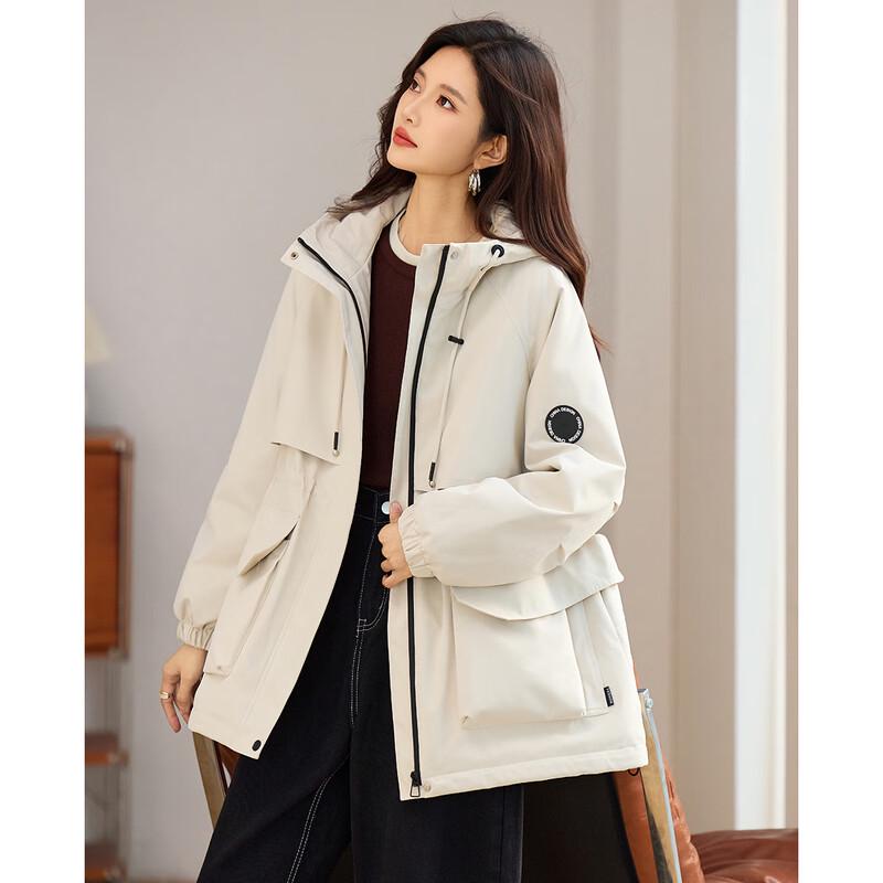 TERRE BLEUE Damen Fleecegefütterte Gepolsterte Winterjacke