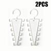1-11pc Double V-shaped Storage Hanger 11 Hooks Rotatable Clothes Storage Wardrobe Non Slip Baseball Cap Rack Home Organizer Hook