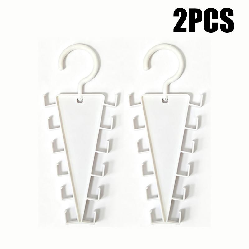 1-11pc Double V-shaped Storage Hanger 11 Hooks Rotatable Clothes Storage Wardrobe Non Slip Baseball Cap Rack Home Organizer Hook