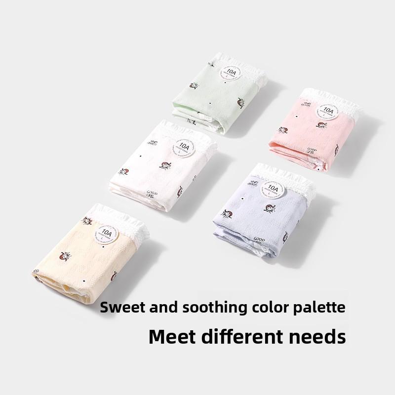Ladies Spring and Autumn Cartoon Print 10A Antibacterial Extended Crotch Breathable Naked Comfortable Briefs