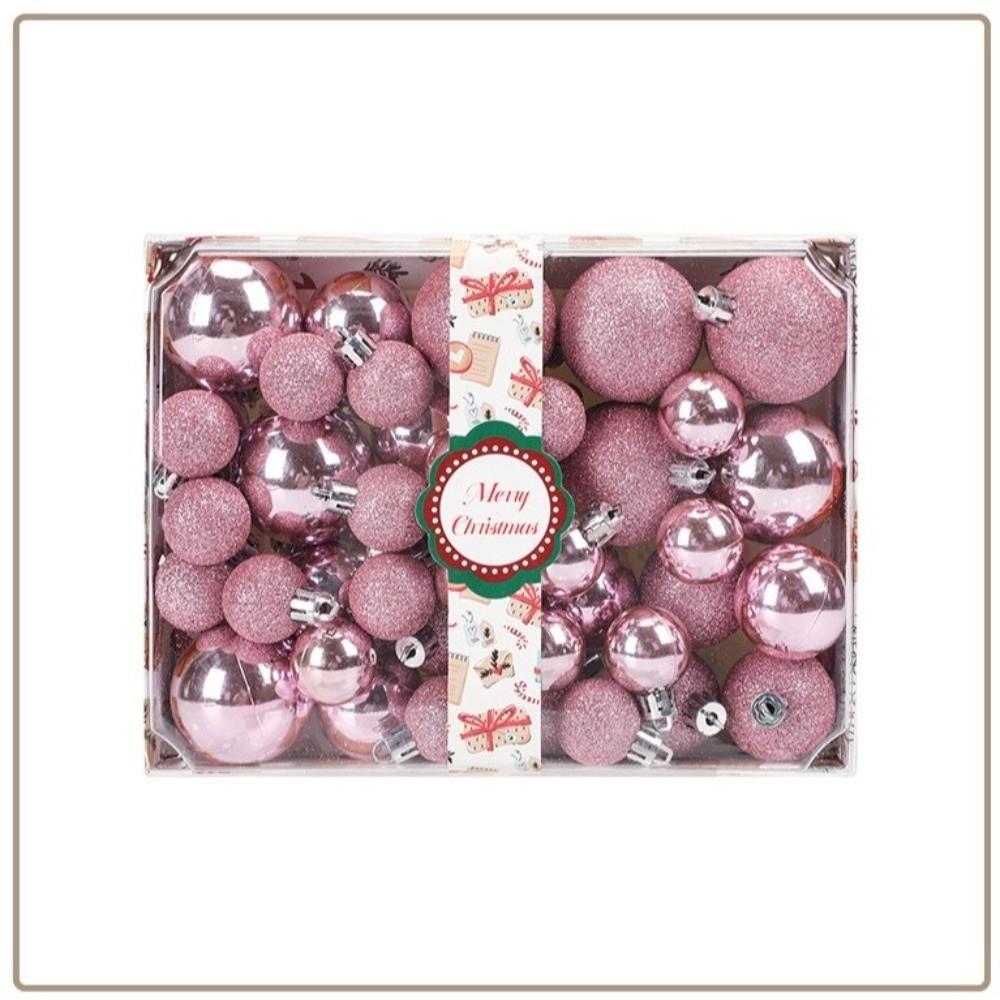 42Pcs/set Xmas Baubles Christmas Ball Set Plastic Xmas Ornament Ball Xmas Tree Hanging Pendant
