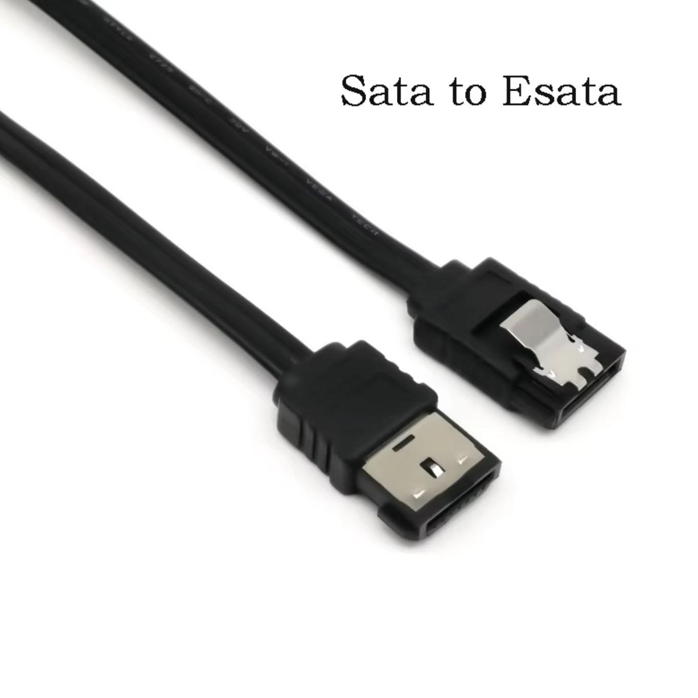 

7Pin SATA to ESATA Data Cable HDD Hard Disk External Cable 2.5inch SATA DATA Storage 5V Power Supply Extension Convert Cable 0.5m чёрный