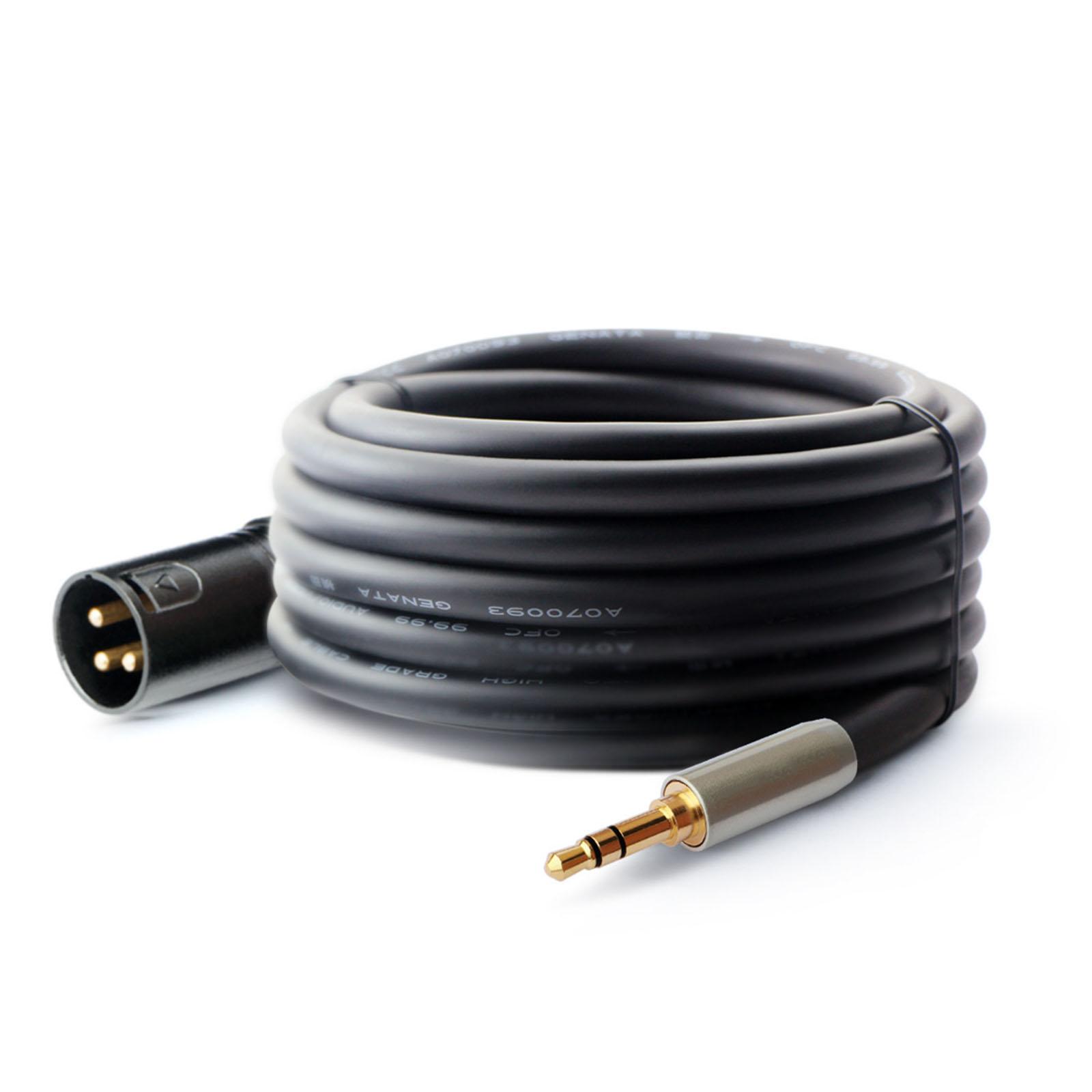

XLR to 3.5mm Microphone HiFi Cable for Amplifiers Electronic Instruments Extension Cable Improve Device Connectivity 5M