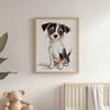 Cute Jack Russell Terrier - Poster for Children Cute Jack Russell Terrier - Poster for Children, 30X40 Cm, Unframed, Premium Canvas On Stretcher