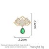 New Women's Light Luxury Design Water Drop Flower Small Breast Needle Clothing Coat Accessories Fashion Jewelry