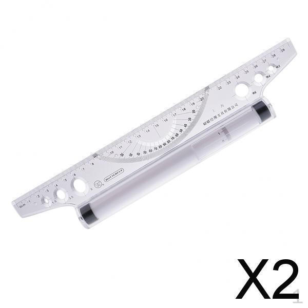 

2x 30см / 12 дюймов Роликовая параллельная линейка для рисования графики