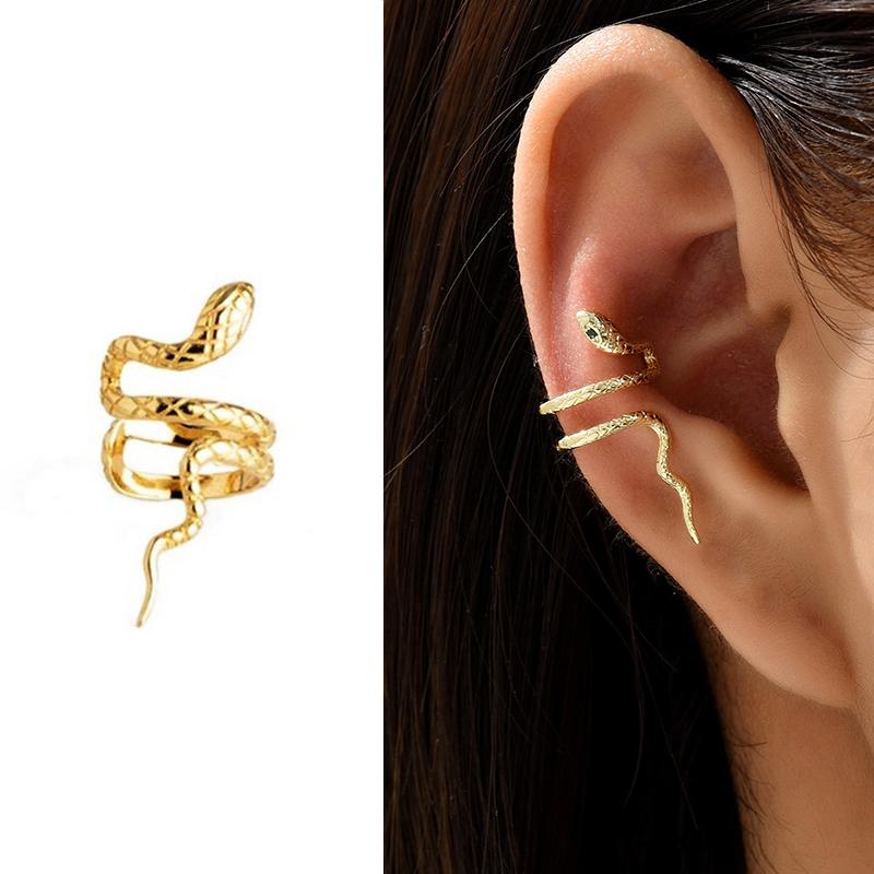 High Quality Silver Color Clip Earrings Jewelry Simple Lines Snake Earrings For Women Girl Gift Brincos Pendientes De Prata