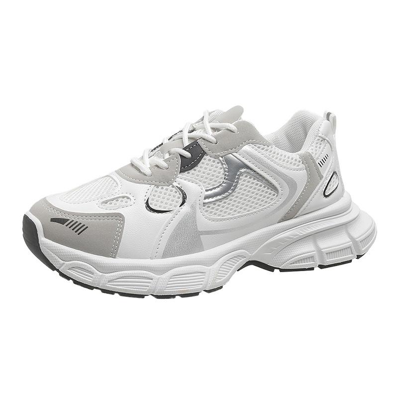 Popular Dad Shoes Women 2025 New Spring and Summer Thick Soles Increase Height Versatile Little White Running Breathable Mesh Sneakers Women