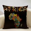 Map of Africa Geometrics Sofa Decorative Pillow Case African Pattern Cushion Cover LinenThrow Pillowcase