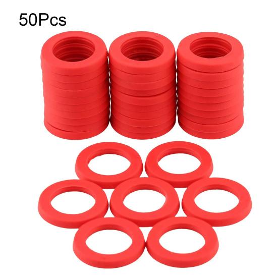 Silicone Hose Gaskets Red Washer Set Faucet Repair Parts O-Rings for 3/4 Inch Garden Hose And Outdoor Water Faucet Easy Leak Repair