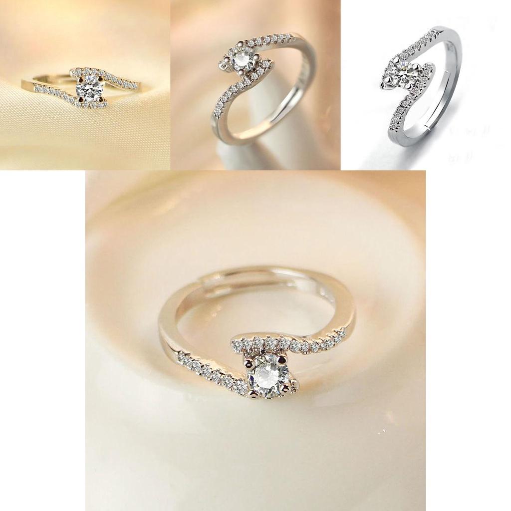 Ring Diamond Minimalist For Women Adjustable Open Design Stylish And Trendy