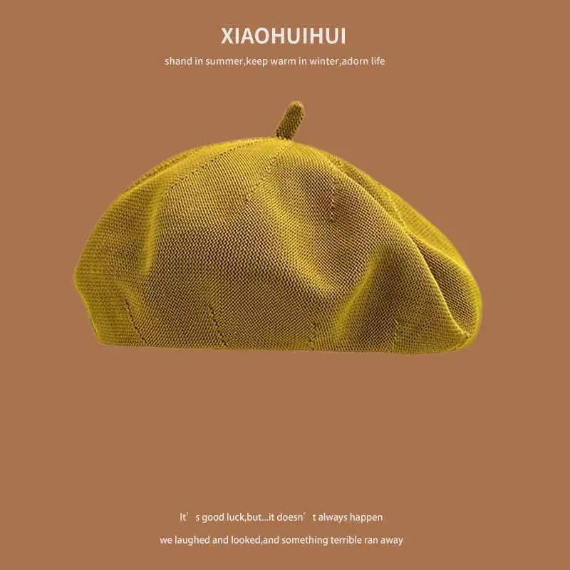 

Summer Linen Beret Hat For Women With Breathable Sunshade In Vintage Style Color S