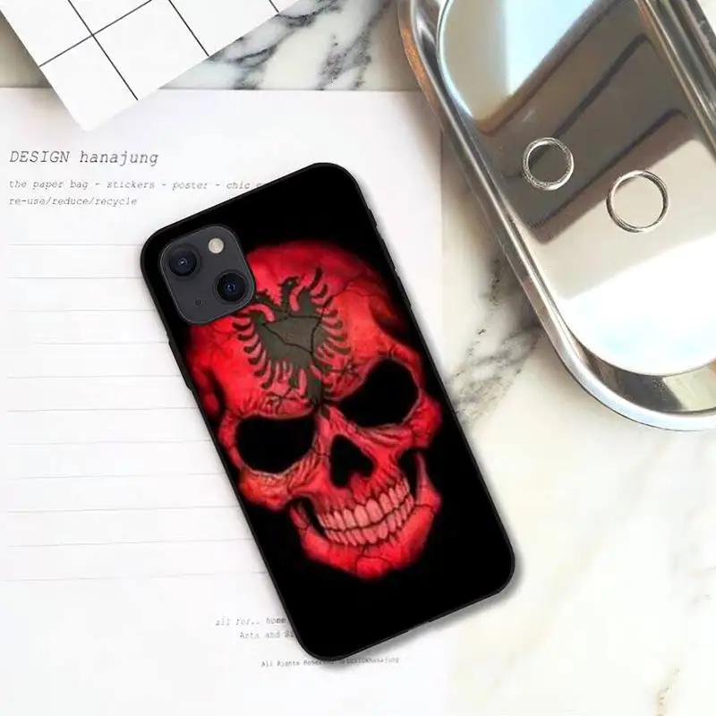 RUICHI Albania Flag Phone Case For iPhone 11 12 Mini 13 Pro XS Max X 8 7 6s Plus 5 SE XR Shell
