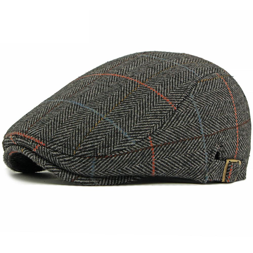 HT4839 Mens Berets Striped Artist Painter Wool Beret Hats Ivy Flat Cap Women Thick Warm Autumn Winter Hat Male Female Beret Caps
