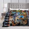 Italian Brainrot Tralalelo Tralala Tung Tung Tung Sahur Meme  Fleece Blanket Throw Blanket for Bed Sofa Couch Plush Thin Quilt