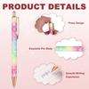 PATIKIL Set of 2 Fancy Pens for Women, Medium Point 1.0mm, Black Ink Glitter Ballpoint Pen, Metal Knock Type, Yellow/Rose Gold