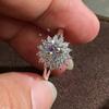 European and American New Wedding Rings, Exquisite Zircon Sunflower Rings, Romantic Proposal Ceremony Accessories Are Hot-selling