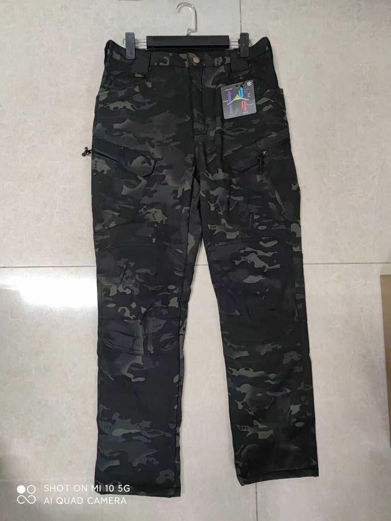 Men's IX7 Tactical Camouflage Fleece-Lined Softshell Winter Pants