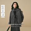 INMAN Women's Alpaca Wool Silk Double-Faced Coat