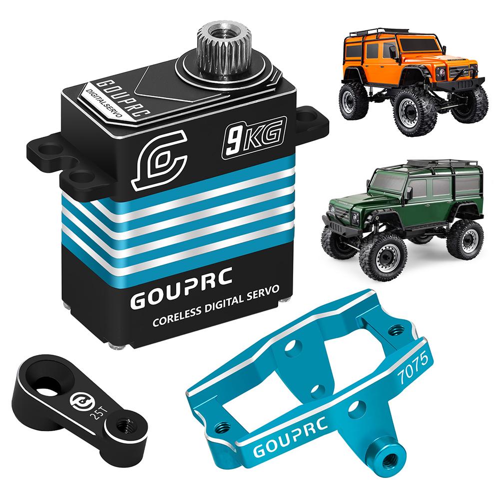 9KG RC Digital Micro Servo with Servo Mount Bracket and Arm Digital Servo Mini Servo for TRX4M Servo 1/18 RC Car Upgrade Parts