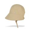 VARZAR VA Curved Oval Metal Bonnet Hat Beige