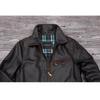 Chinese Size Genuine Cowhide Leather Men Leather Jacket  Jackets Hand Edged Coat Men Leather Jacket Autumn