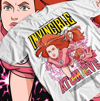 T-shirt Unisex ATOM EVE, T-shirt Grafica, Regalo per Amante dei Fumetti, Fan dei Supereroi