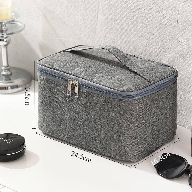 Square Business Travel Toiletry Bag Double-layer Large Capacity Makeup Bag Oxford Cloth Storage Bag Portable Handbag