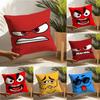 Cartoon Expressions Of Angry Eyes 2 Pillow Case Cotton Linen Fabric Square Zipper Pillowcase Home Decorative Living Room
