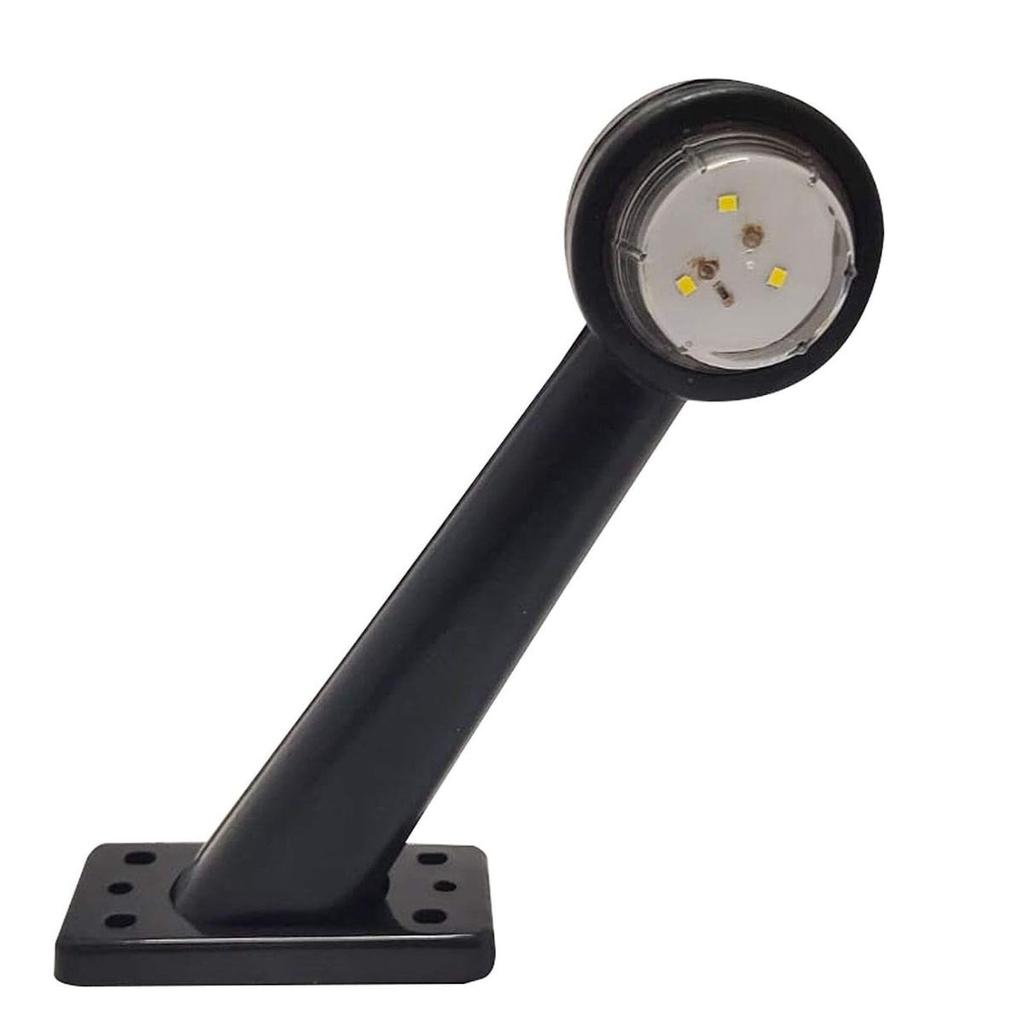 6 SMD Rubber Stalk Side Marker Light – Red/Clear Outline Lamp 12V Flexible Rubber Base | Compatible with Truck, Caravan, Kenworth, (Set of 4)