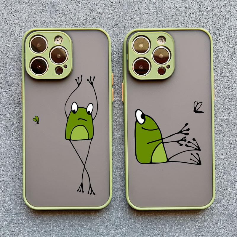 Dancing Big Mouth Frog Fun Phone Case For iPhone 13 12 11 Pro Max Mini 15 14 16 Pro Max X XR XS 7 8 Plus Cartoon Cute Phone Case